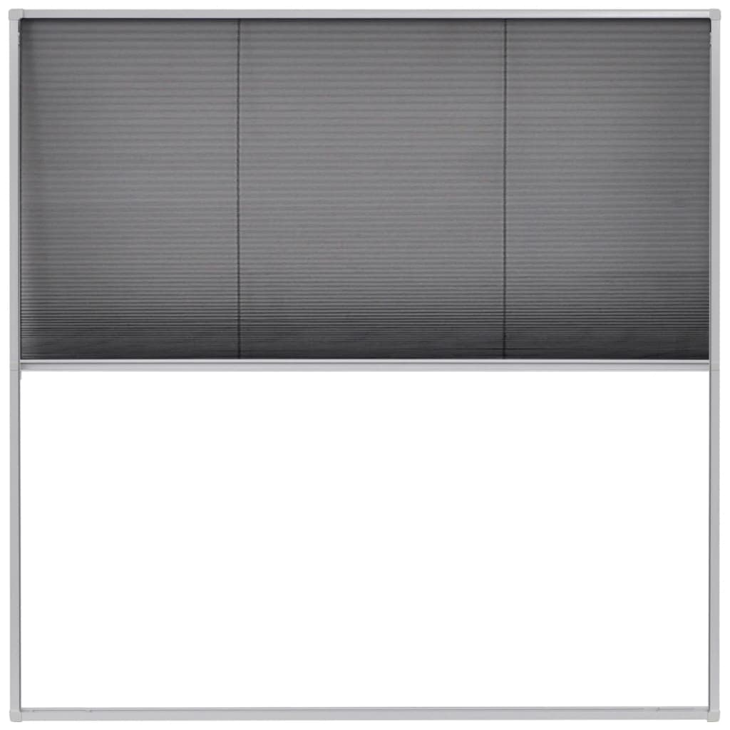 vidaXL Tela anti-insetos plissada para janela alumínio 120x120 cm