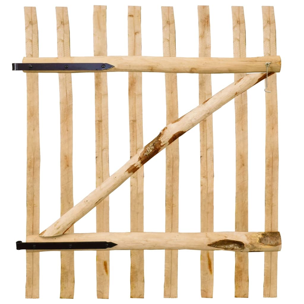 vidaXL Portão para cerca 1 pc 100x120 cm madeira de aveleira