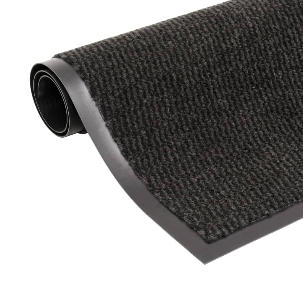 vidaXL Tapete controlo de pó retangular tufado 90x150 cm preto
