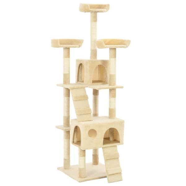 Árvore para Gatos com Postes Arranhadores Sisal 170 cm Bege - 170614