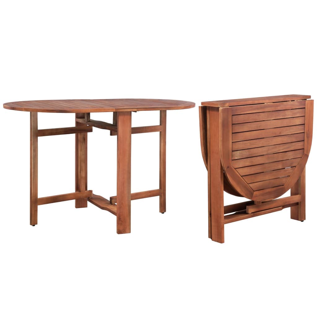 vidaXL Mesa de jardim 120x70x74 cm madeira de acácia maciça