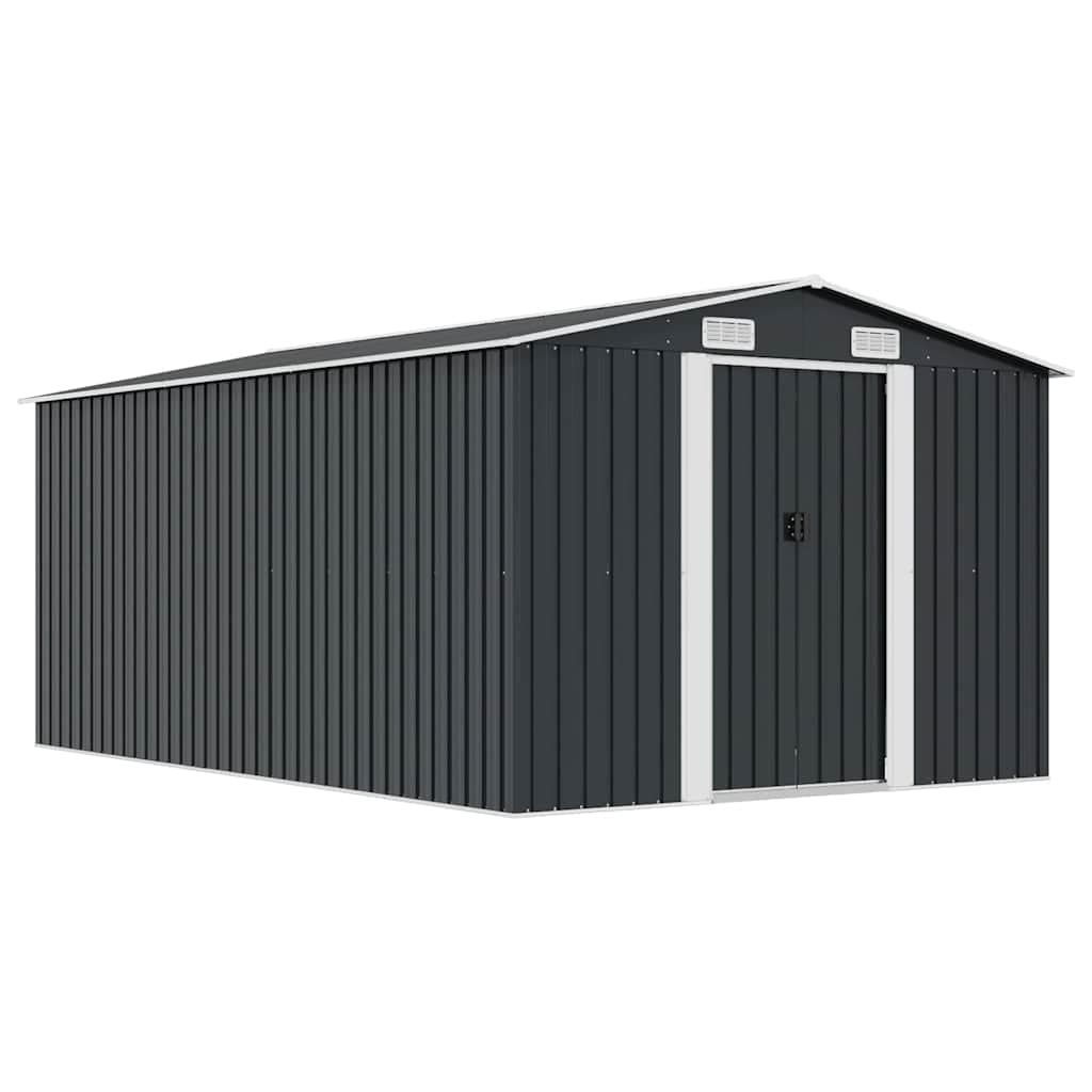 Abrigo de jardim 257x398x178 cm metal antracite - 143346