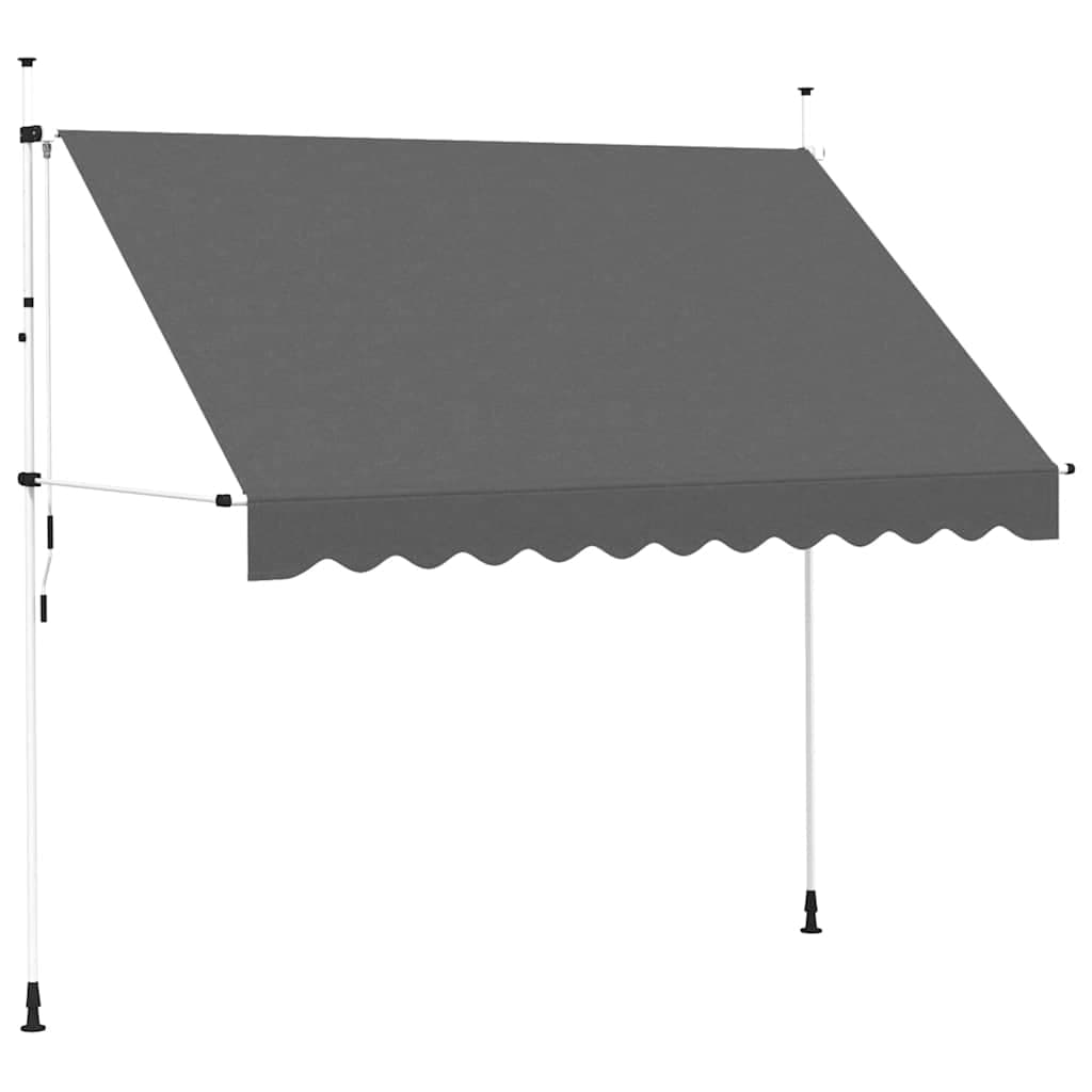 vidaXL Toldo retrátil manual 300 cm antracite