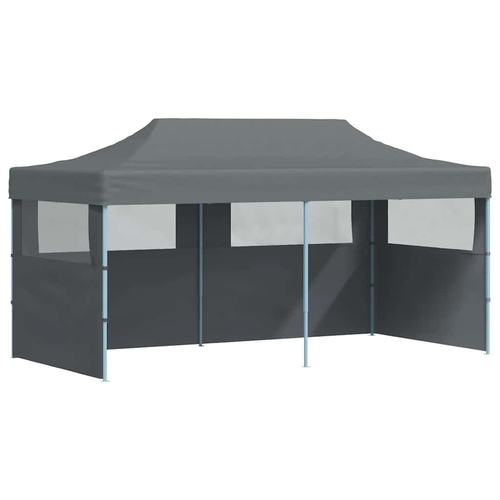 vidaXL Tenda de festa pop-up dobrável paredes laterais 3x6 m antracite