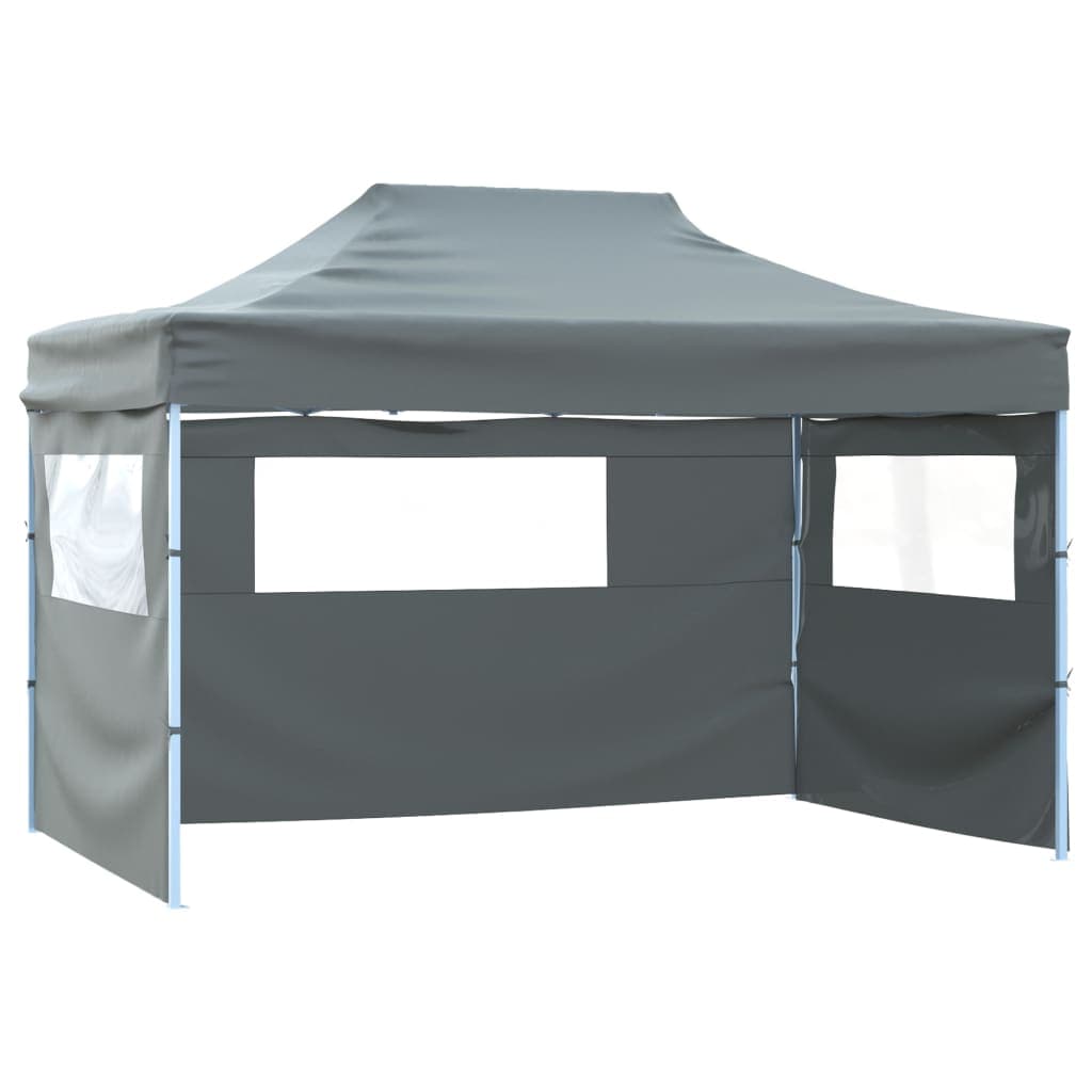 vidaXL Tenda Dobrável com 3 Paredes 3x4,5 M Antracite - 1067644297