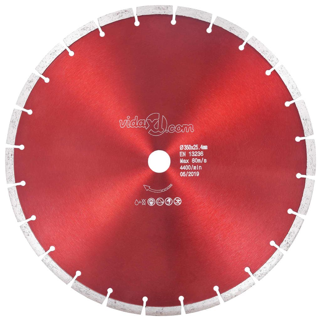 vidaXL Disco de corte de diamante aço 350 mm