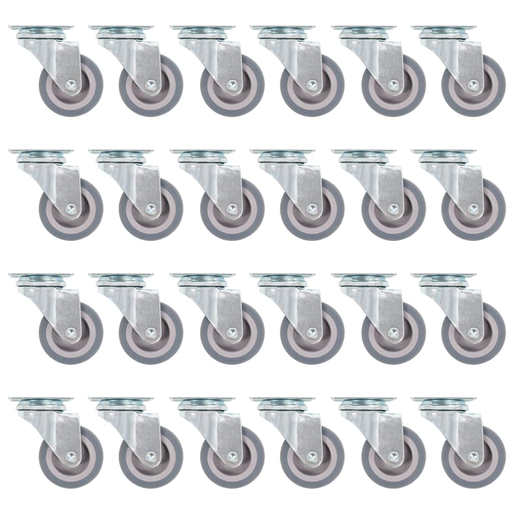 vidaXL Rodas giratórias 24 pcs 50 mm