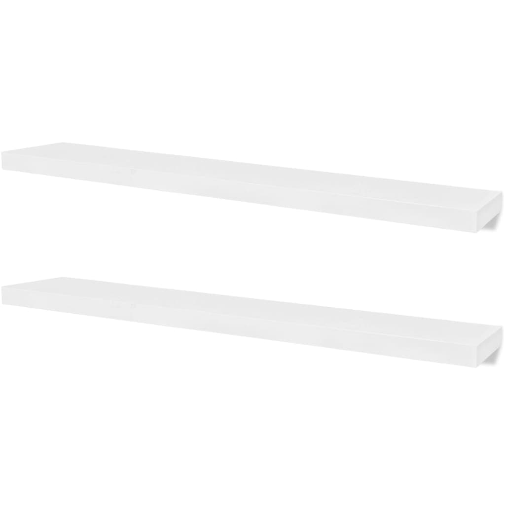 vidaXL Prateleiras de parede 4 pcs branco 120 cm