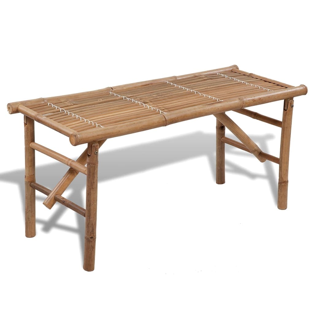 vidaXL Banco de jardim dobrável 118 cm bambu