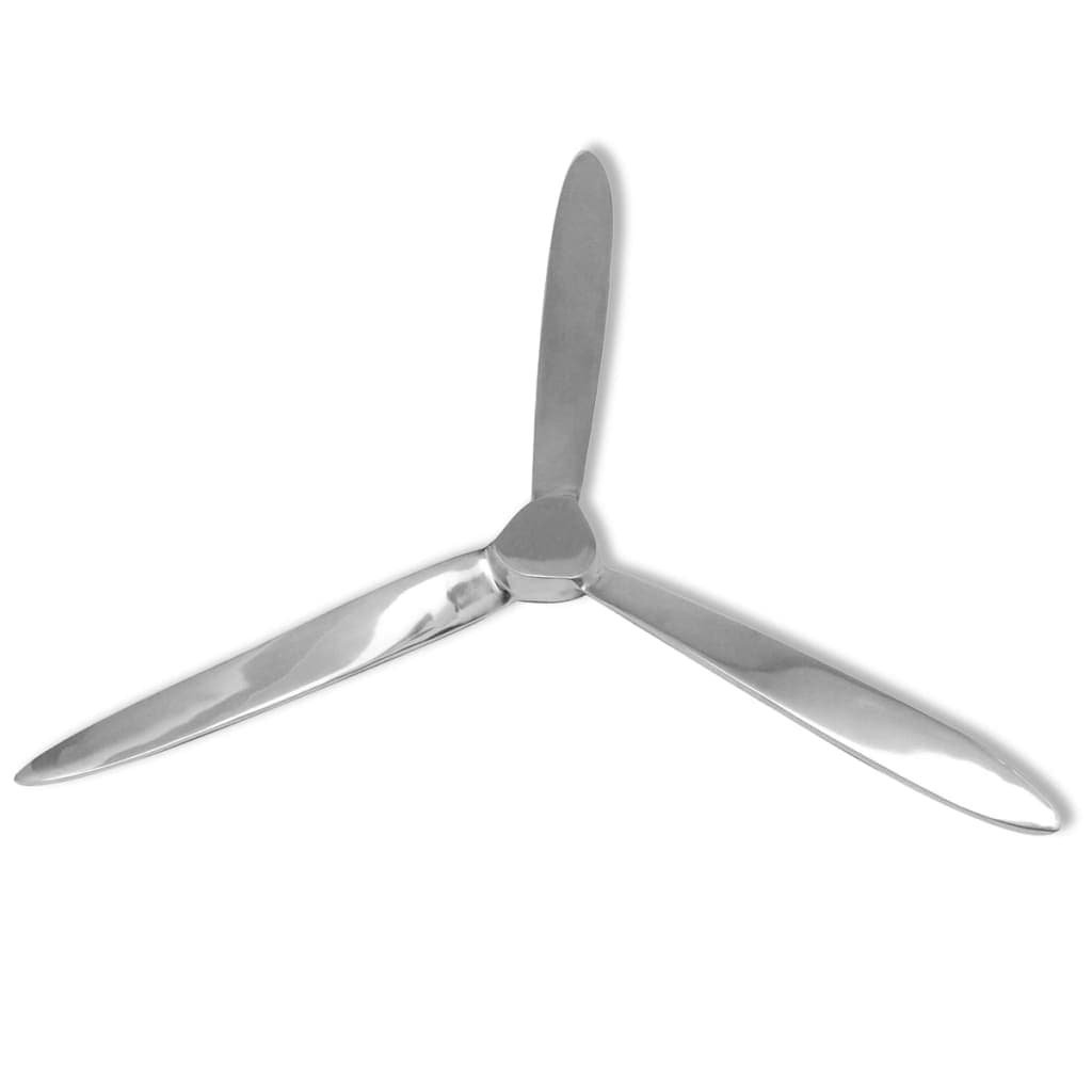 vidaXL Hélice de parede 70 cm alumínio prateado