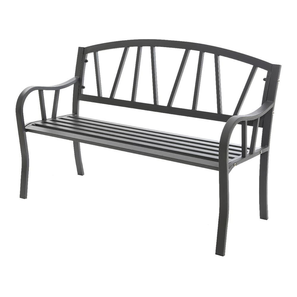 Banco de ferro cor: antracite 123x53x86cm para exterior