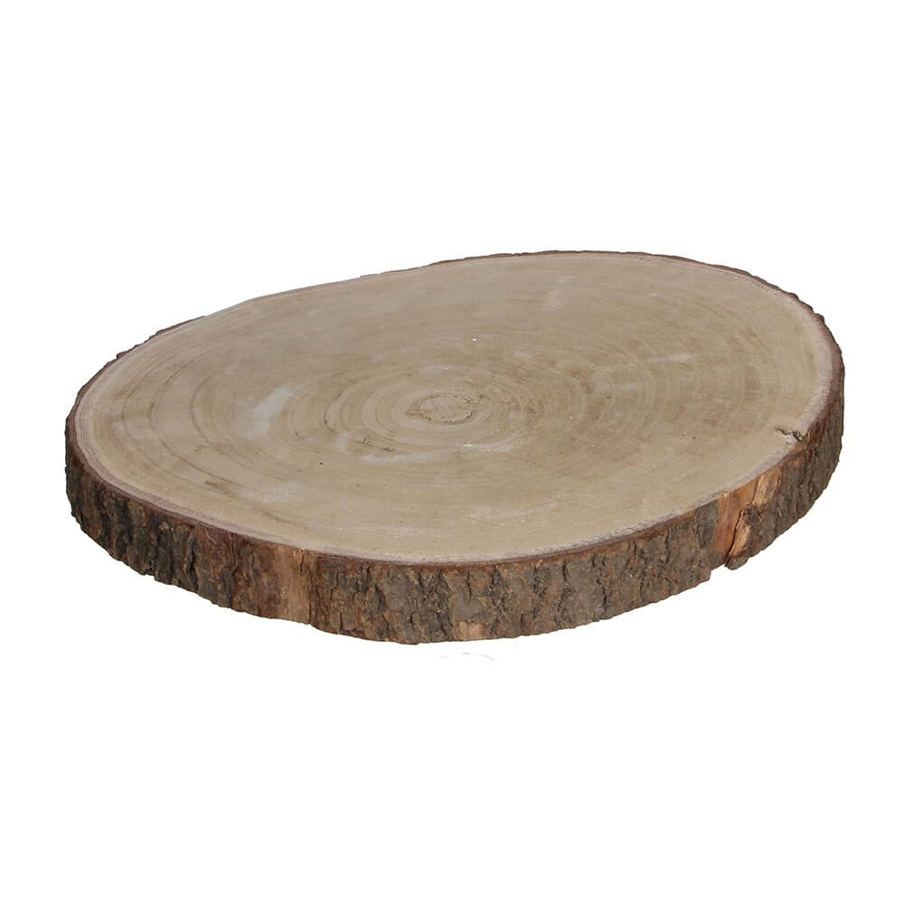 Mica Decorations Base Decorativa Tronco de Madeira Castanho Ø34x4cm