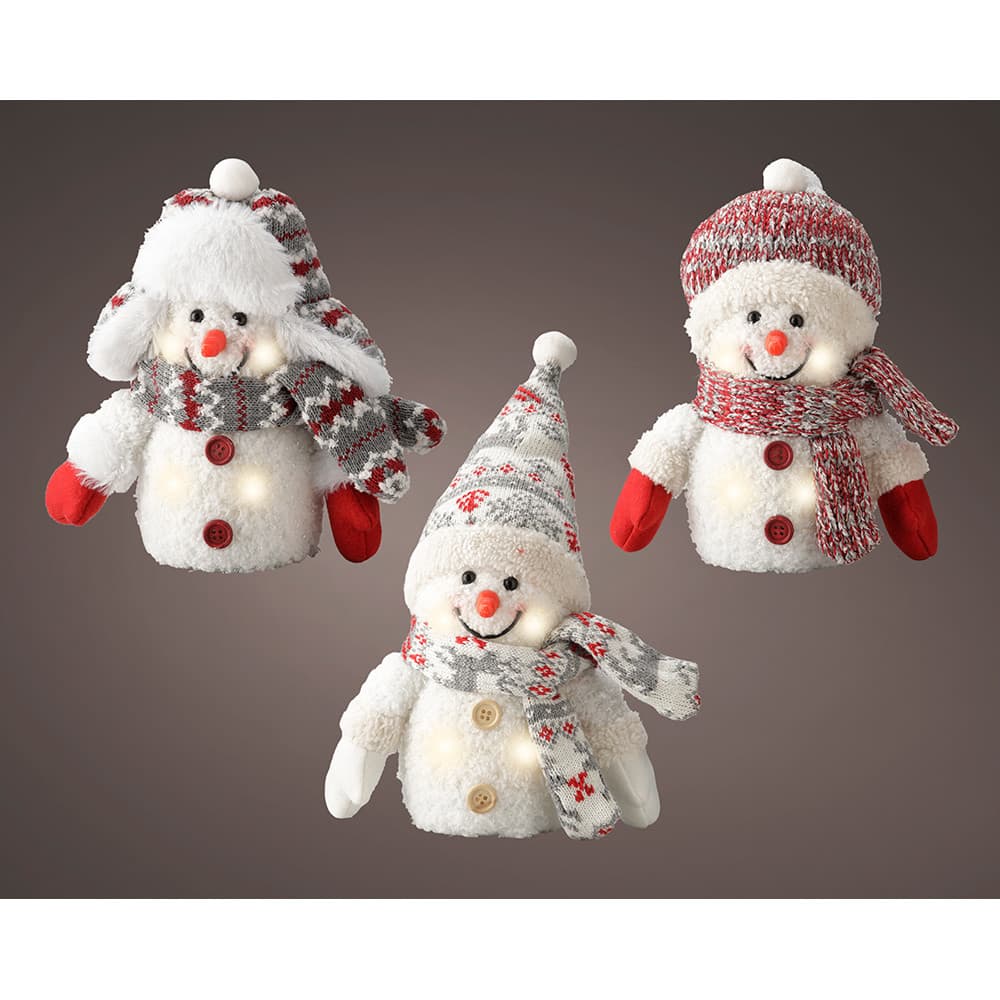 Boneco de neve com microled, 11 x 8 x 8 cm