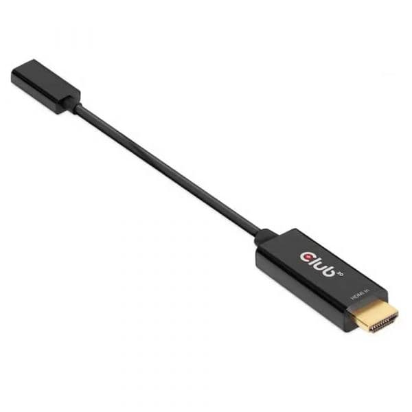 Club 3D Adaptador HDMI 2.0 para USB-C 4K@60Hz Ativo CAC-1333 Preto