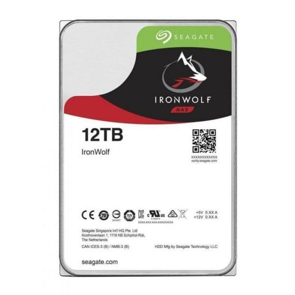 Seagate 12TB IronWolf 3.5" 7200rpm SATA III 256MB - ST12000VN0007