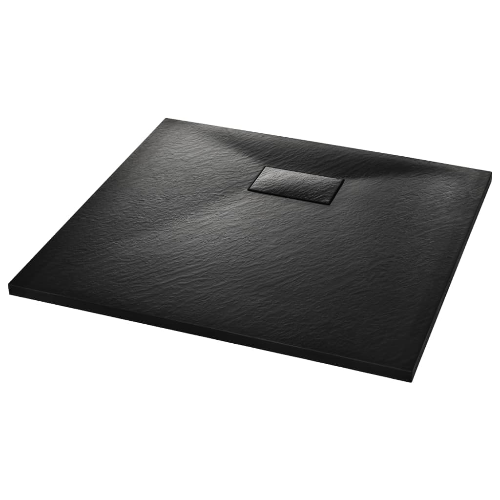 vidaXL Base de chuveiro SMC 90x80 cm preto