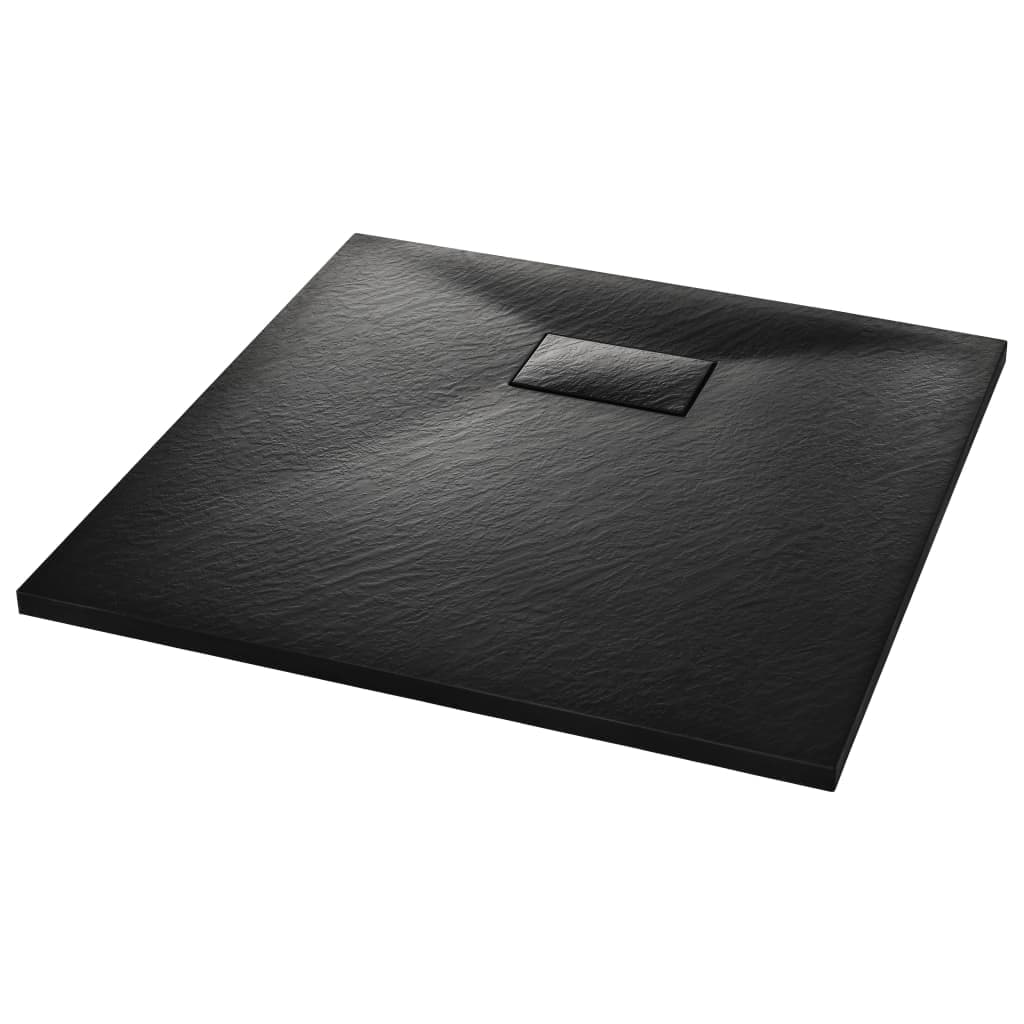 vidaXL Base de chuveiro SMC 90x90 cm preto
