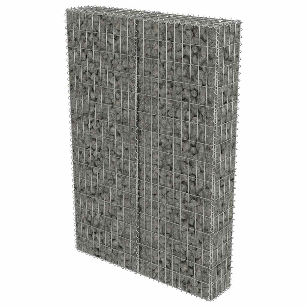 vidaXL Muro gabião com tampas aço galvanizado 100x20x150 cm