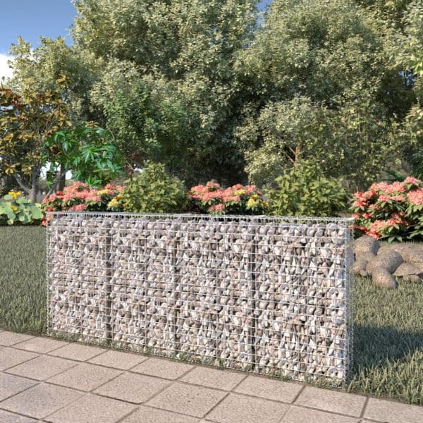 Muro Gabião com Tampas Aço Galvanizado 200x20x85 cm