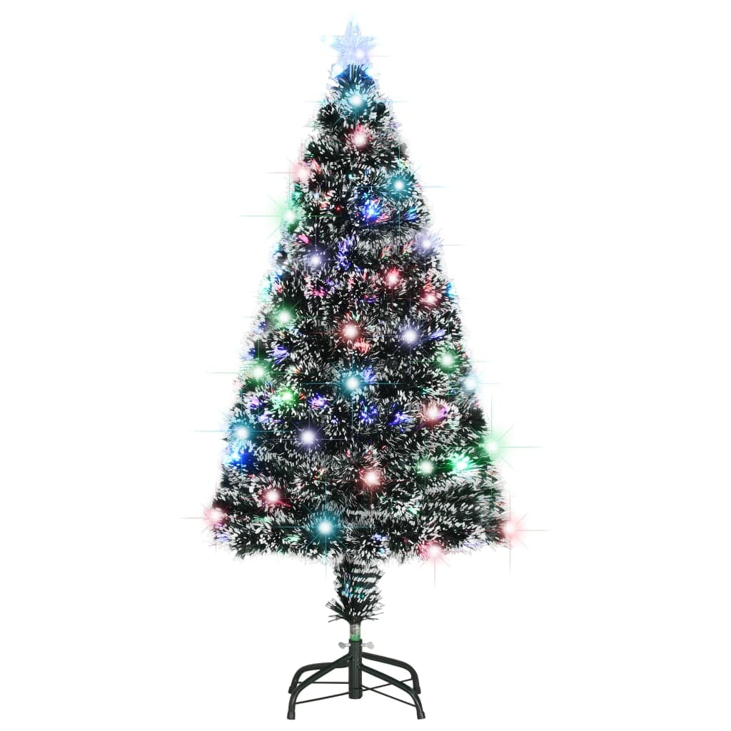 vidaXL Árvore de Natal pré-iluminada c/ suporte e LED 120 cm fibra ótica