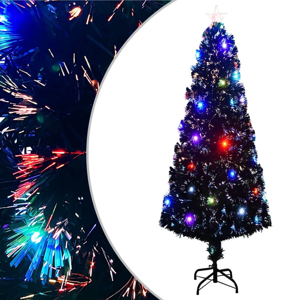 vidaXL Árvore de Natal pré-iluminada c/ suporte e LED 240 cm fibra ótica