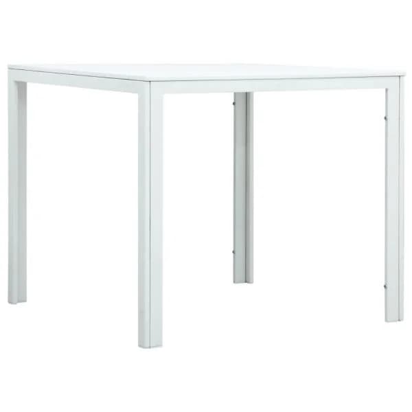 Mesa de Centro 78x78x74 cm Pead Aspeto Madeira Branco - 47881