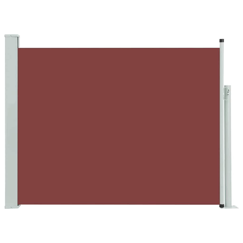 vidaXL Toldo lateral retrátil para pátio 140x500 cm castanho