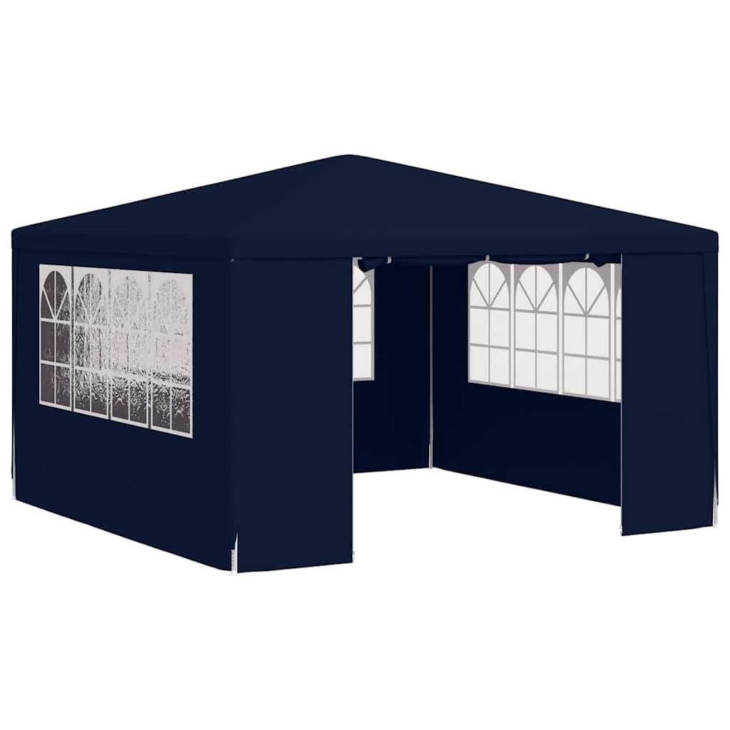 vidaXL Tenda festas profissional c/ paredes laterais 4x4m 90g/m² azul