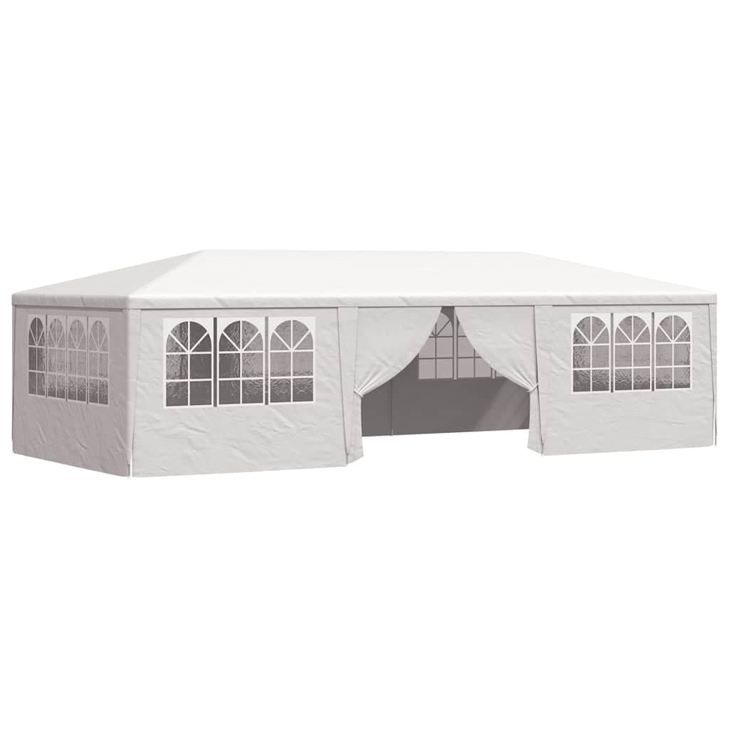 vidaXL Tenda festas profissional + paredes laterais 4x9m 90g/m² branco