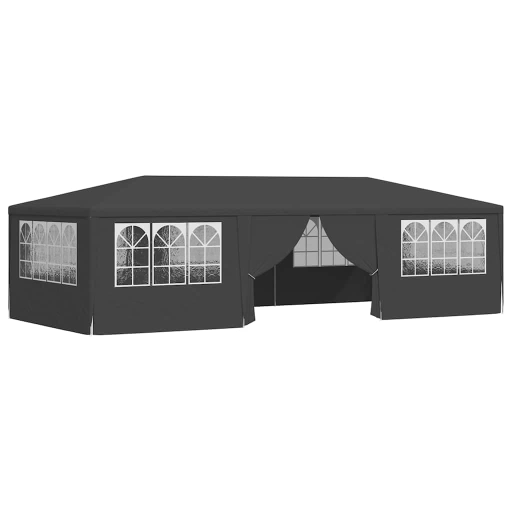 vidaXL Tenda festas com paredes laterais 4x9m 90g/m² antracite