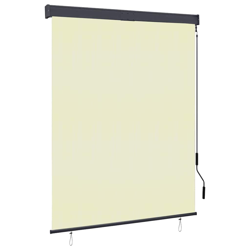 vidaXL Estore de rolo para exterior 140x250 cm creme
