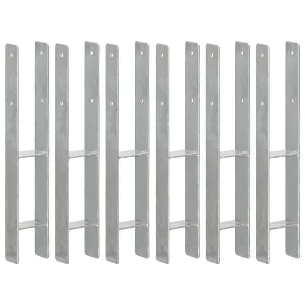 Âncoras de Vedação 6 Peças 9x6x60 cm Aço Galvanizado Prateado - 145300