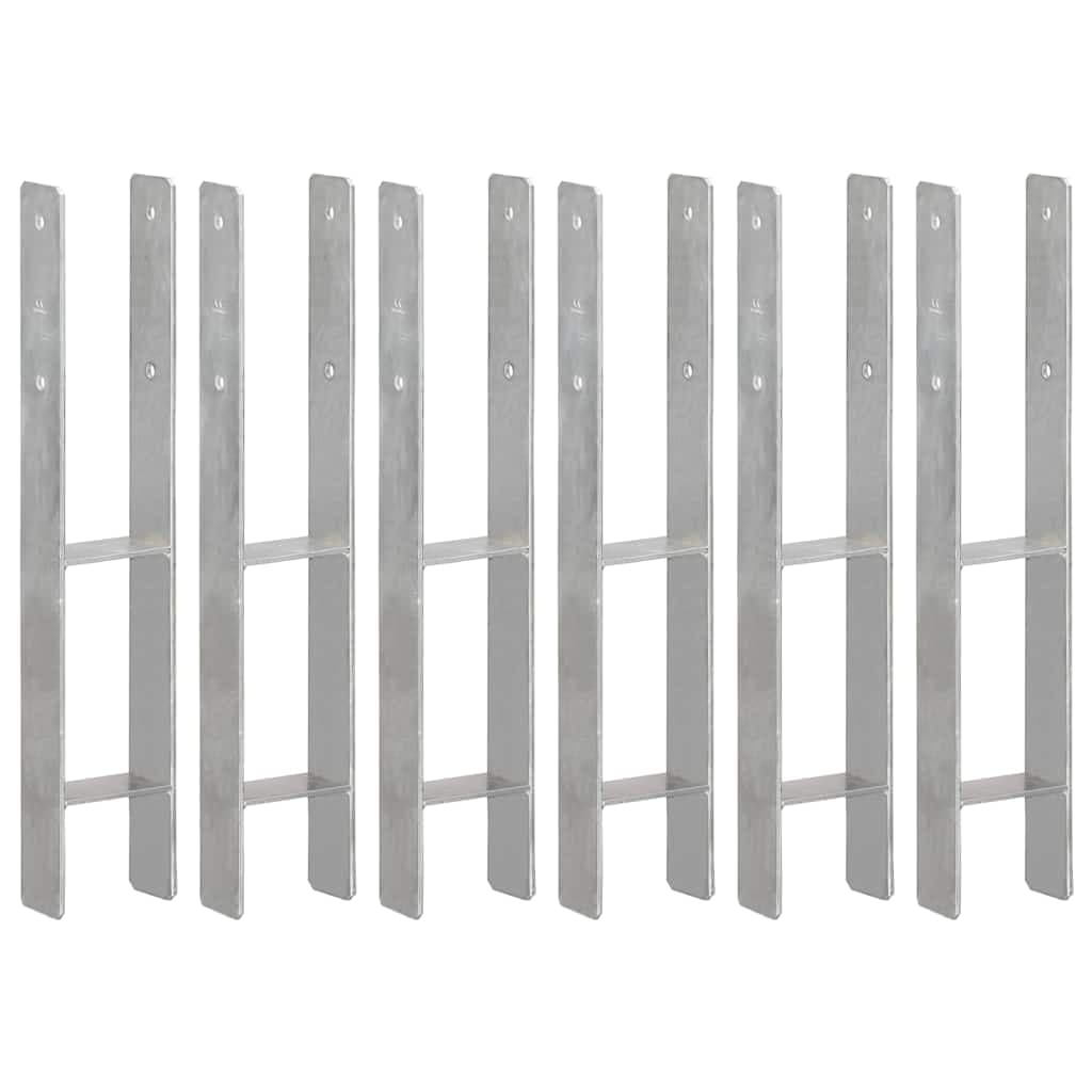 Âncoras de Vedação 6 Peças 10x6x60 cm Aço Galvanizado Prateado - 145303