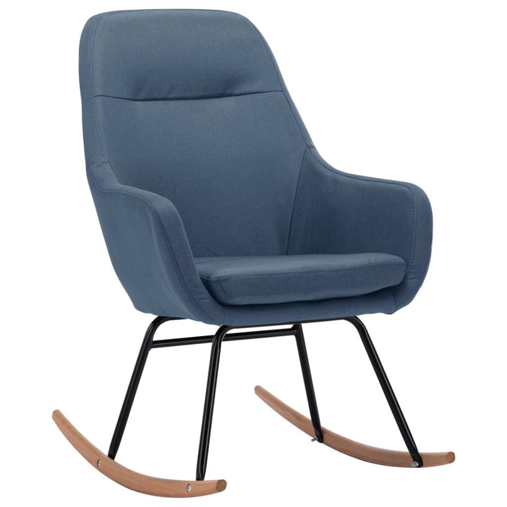 vidaXL Cadeira de baloiço tecido azul