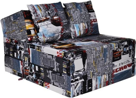 Colchão de campismo luxo 200x70x15 cm padrão táxi com almofadas