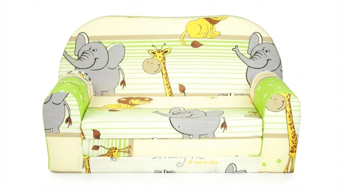 Sofá-cama infantil 2 em 1 85x60 cm animais