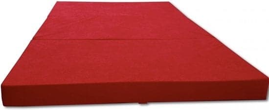Colchão dobrável 80x200x10 cm vermelho