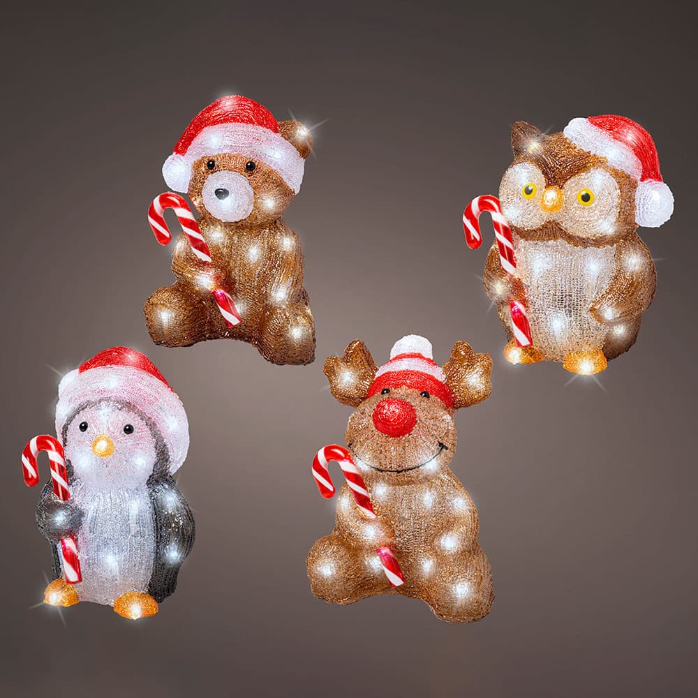Lumineo Bonecos de Natal LED Sortidos 17.8x17.2x23.5cm 491338