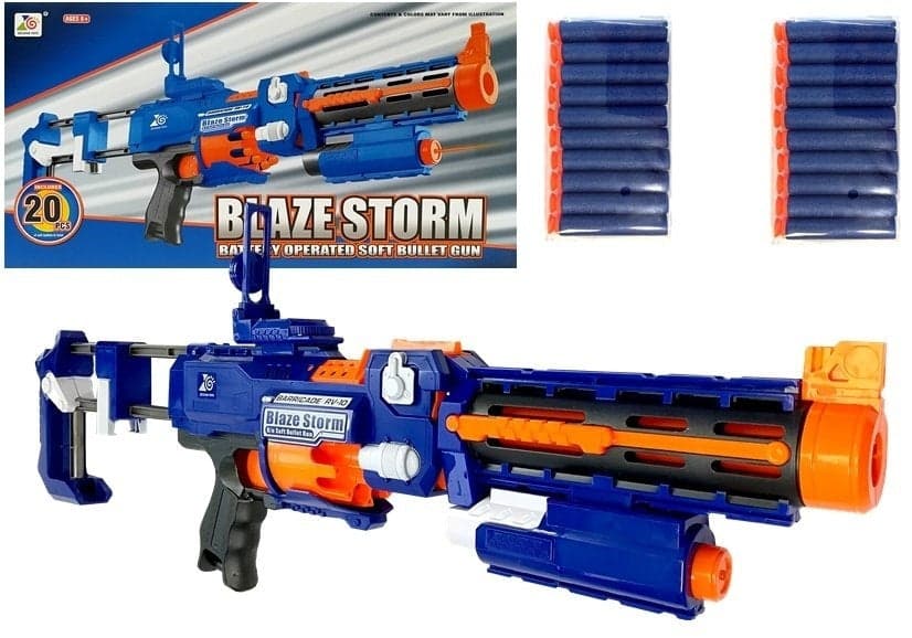 Arma de brincar tipo NERF 74 cm com 20 dardos