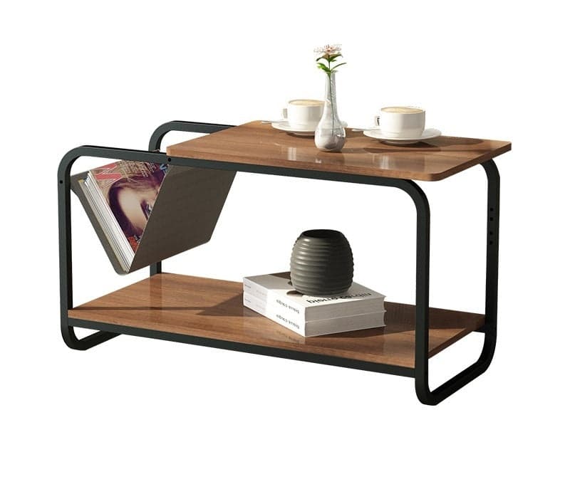 Mesa lateral com suporte revistas 86,5x40x46 cm