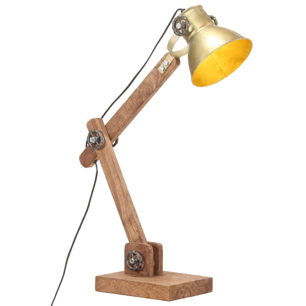 vidaXL Candeeiro secretária industrial redondo 58x18x90cm E27 bronze