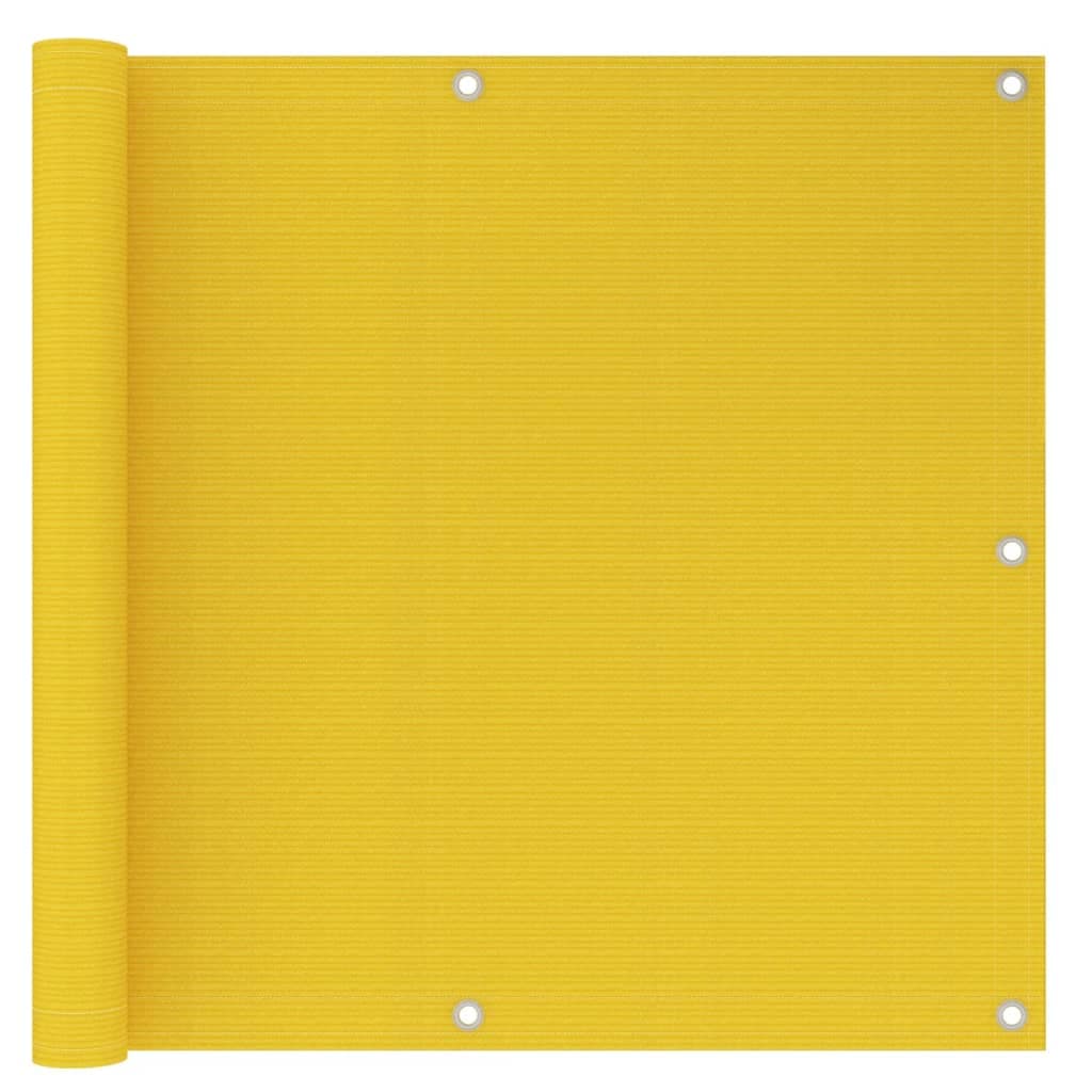 vidaXL Tela de varanda 90x500 cm PEAD amarelo