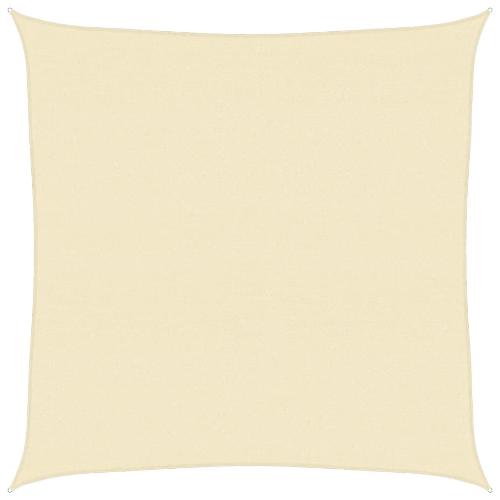 vidaXL Para-sol estilo vela 160 g/m² 4x4 m PEAD cor creme