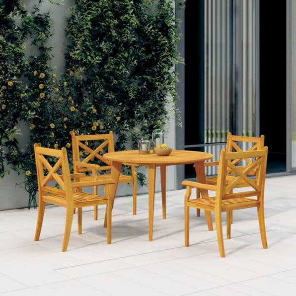 Mesa de Jardim Ø110x75 cm Madeira de Acácia Maciça - 310301