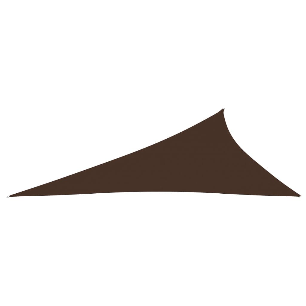 vidaXL Para-sol estilo vela tecido oxford triangular 4x5x6,4m castanho
