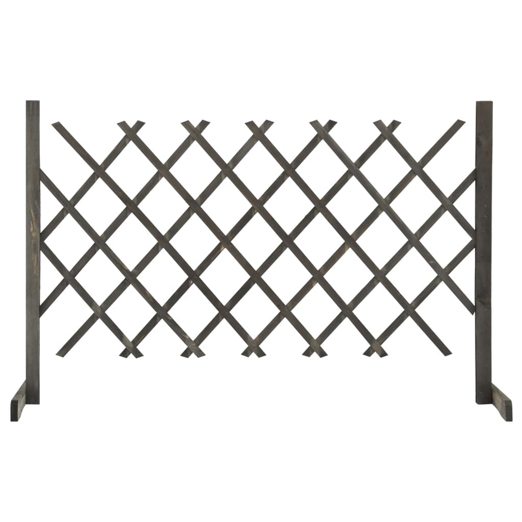 vidaXL Vedação em treliça para jardim 120x90 cm abeto maciço cinzento