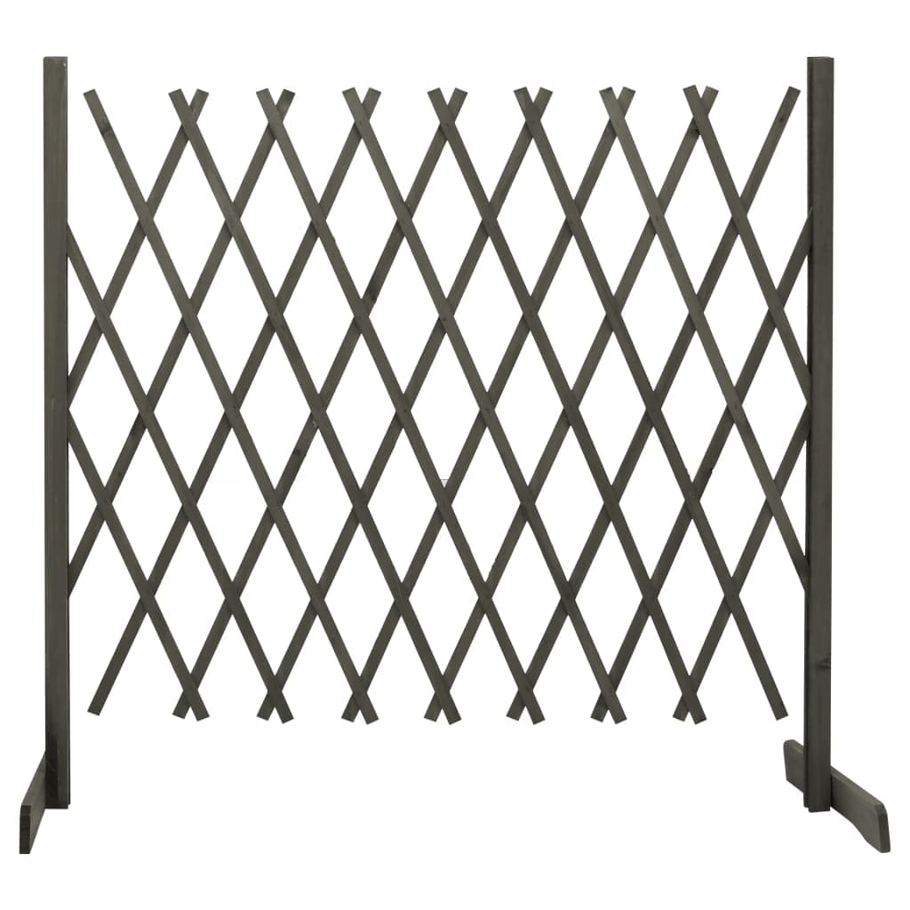 vidaXL Vedação em treliça para jardim 180x100 cm abeto maciço cinzento