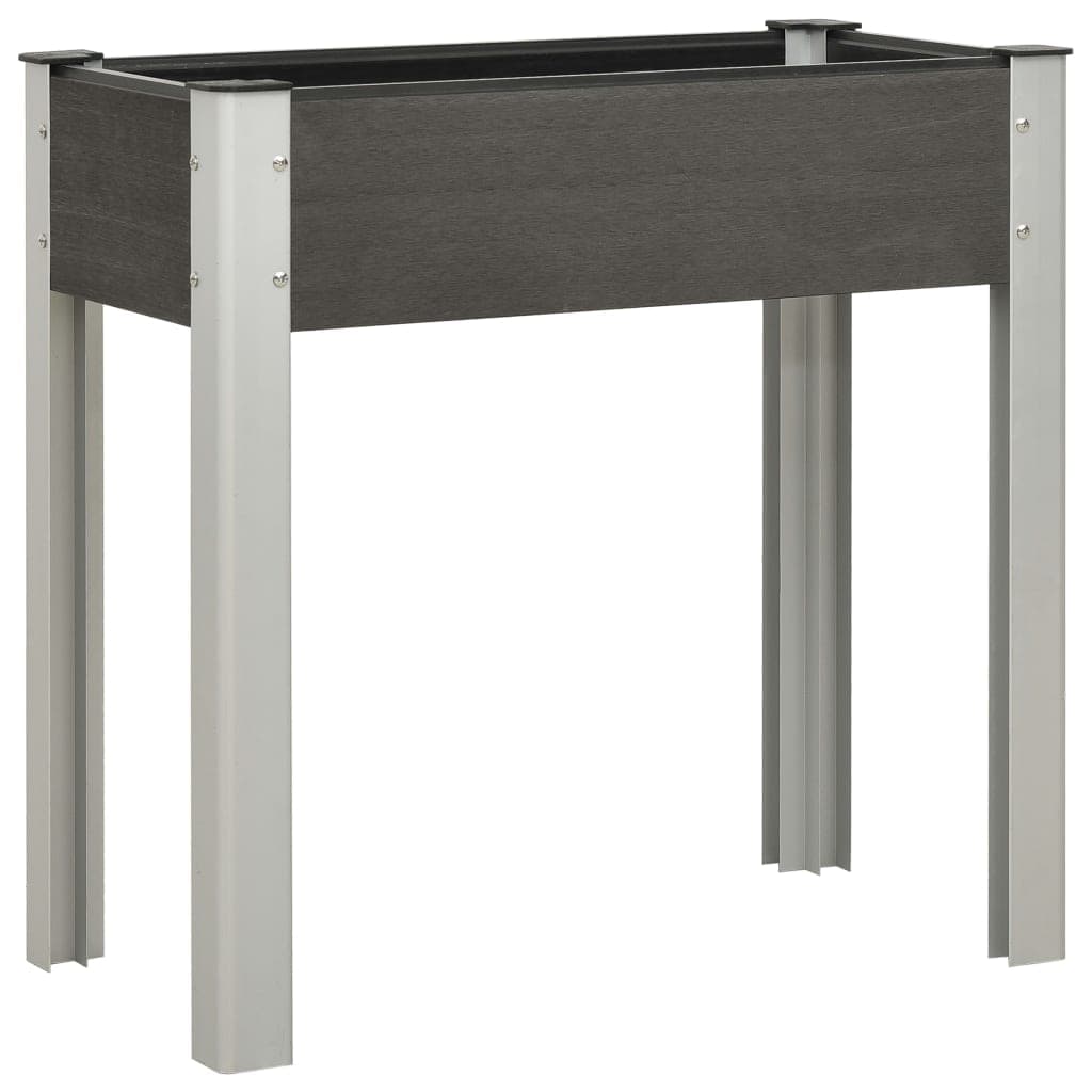 Canteiro Elevado de Jardim 75x40x75 cm Wpc Cinzento - 149010