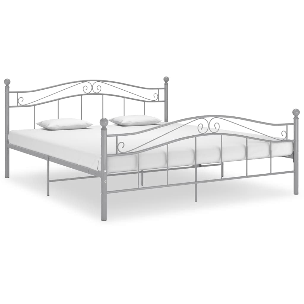 vidaXL Estrutura de cama sem colchão 140x200 cm metal cinzento
