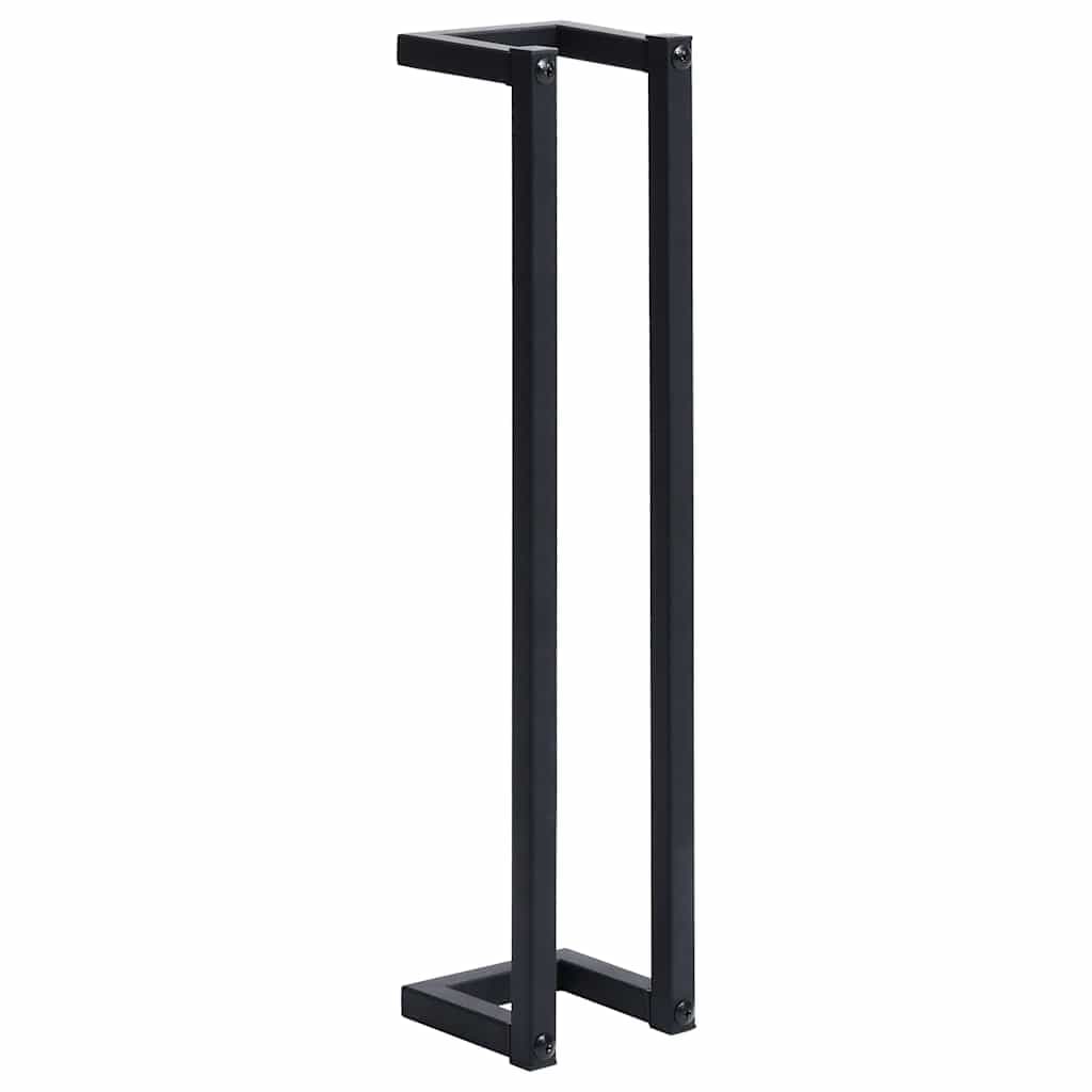 vidaXL Toalheiro 12,5x12,5x60 cm ferro preto